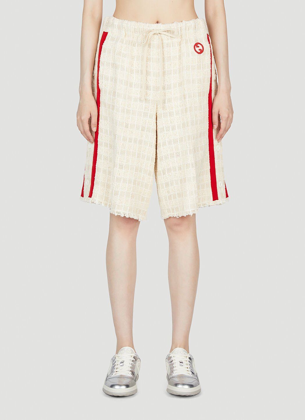 Gucci Interlocking G Tweed Bermuda Shorts Size 26" / US 2 / IT 38 - 1 Thumbnail