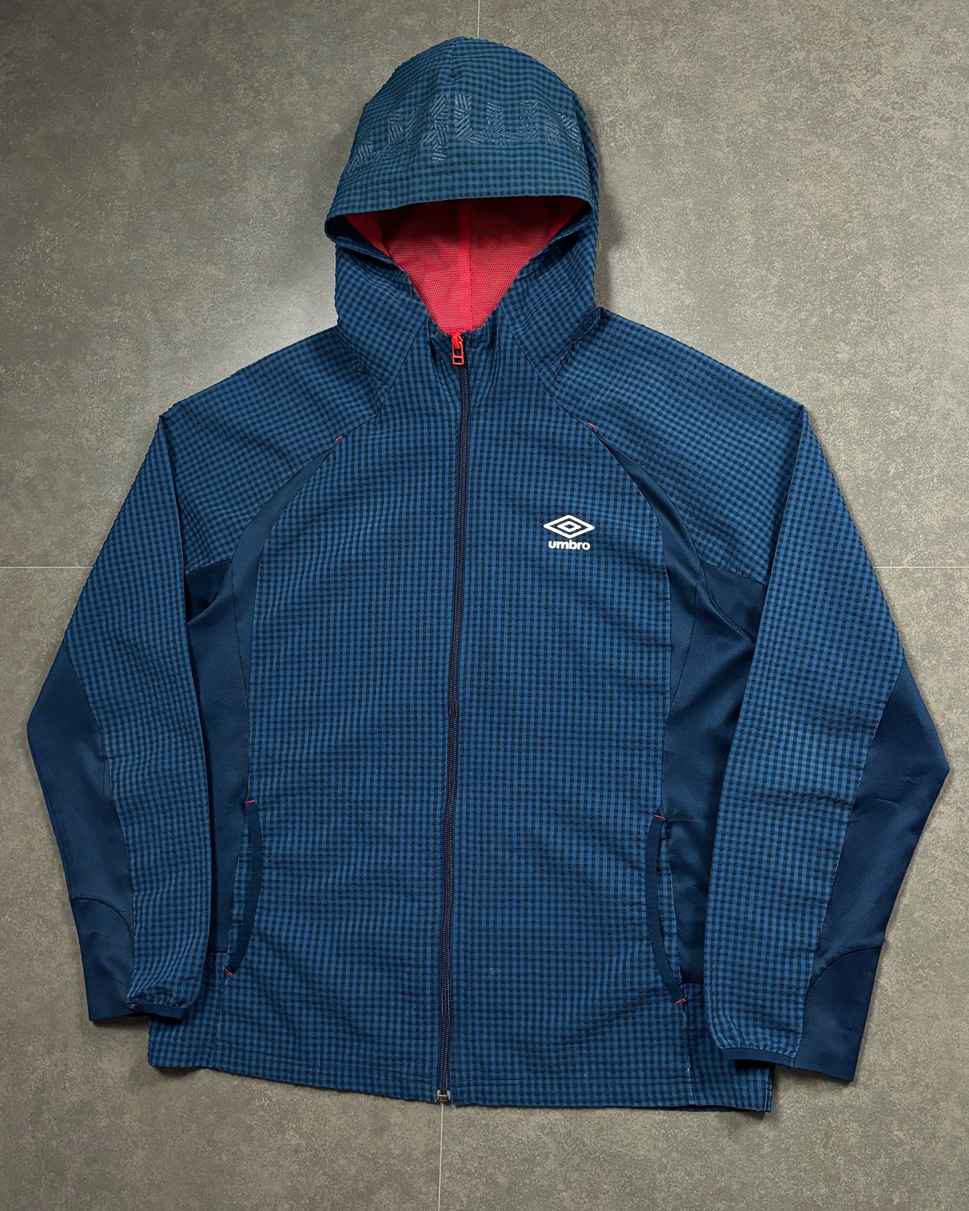 Palace × Umbro Umbro Check Track Plaid Jacket Navy Size US M / EU 48-50 / 2 - 2 Thumbnail