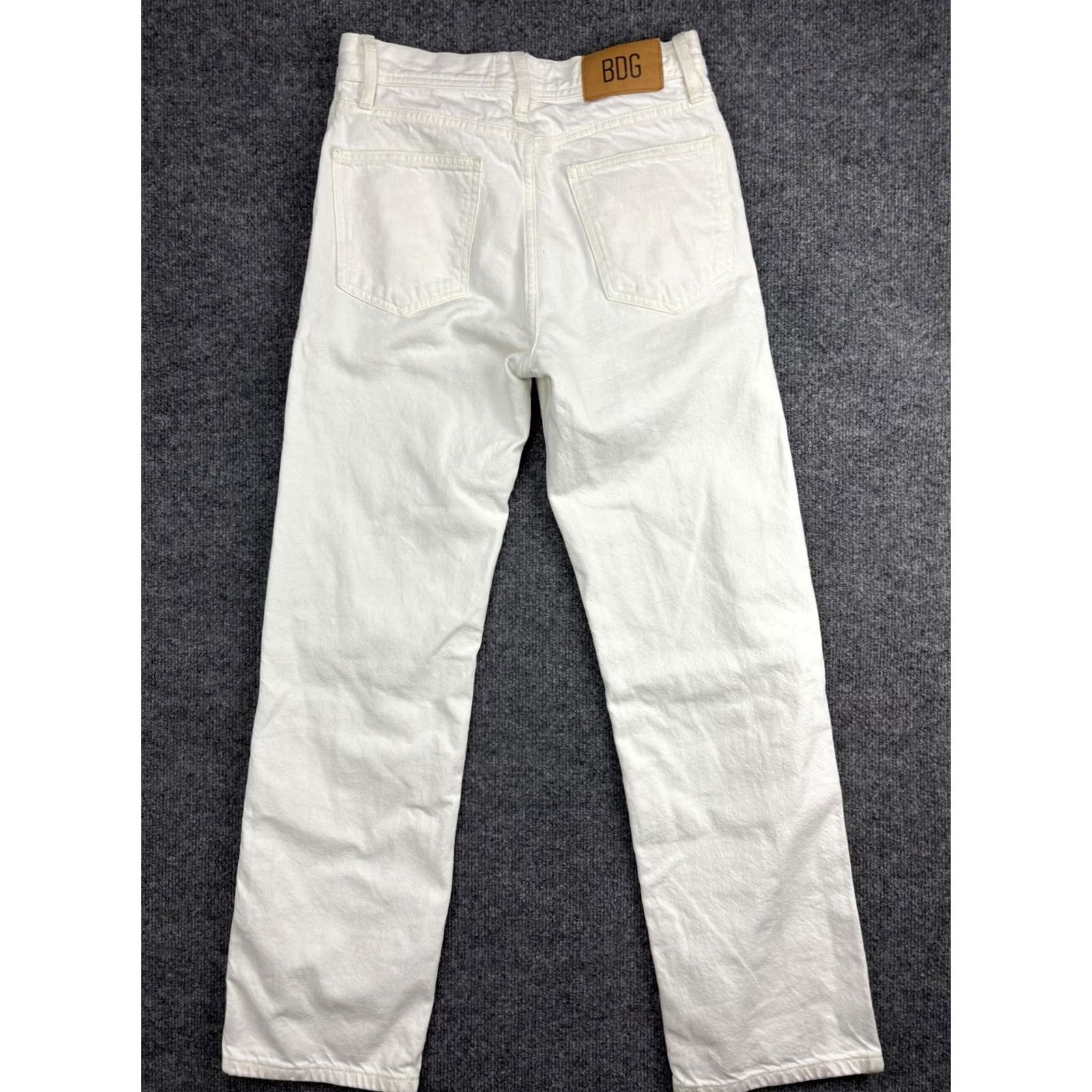 Bdg BDG Jeans Womens 29x30 White Straight Leg 100% Cotton Denim Casual Pants Women's Regular Waist 29 Inseam 30 Pockets Size 29" - 7 Thumbnail
