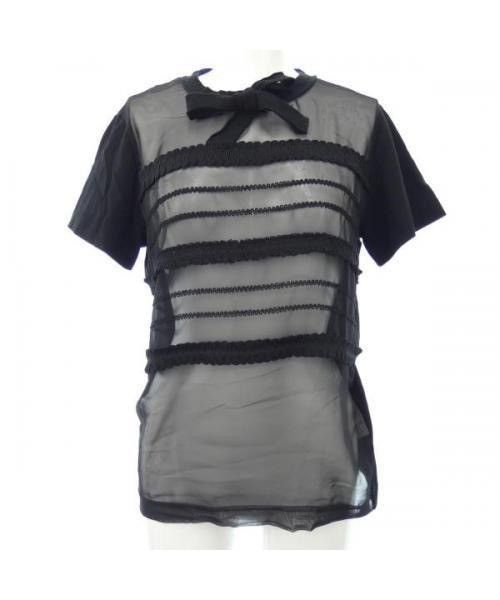 Comme des Garcons × Rei Kawakubo × Tricot Comme des Garcons Comme des Garcons tricot Sheer Patchwork Short Sleeve Size S / US 4 / IT 40 - 1 Thumbnail