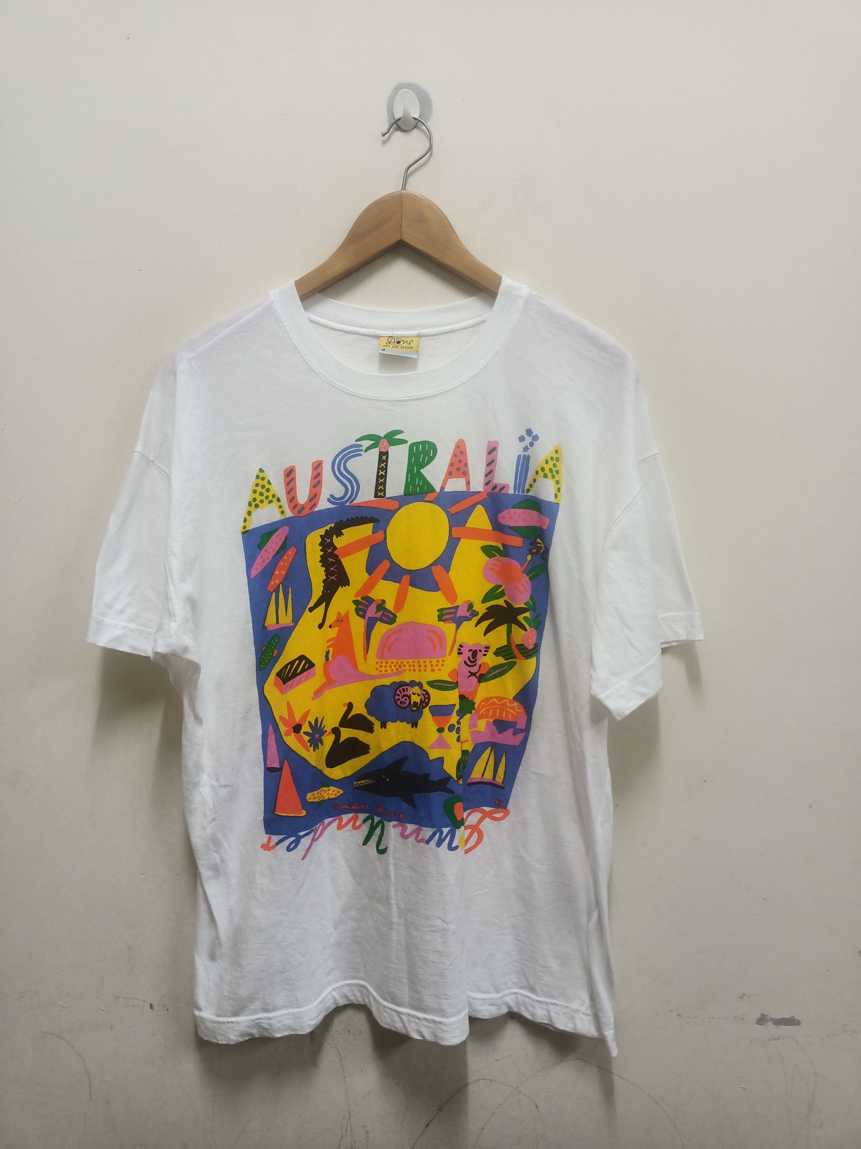 Vintage Vintage 89 Ken Done Down Under art t-shirt Size US L / EU 52-54 / 3 - 1 Thumbnail