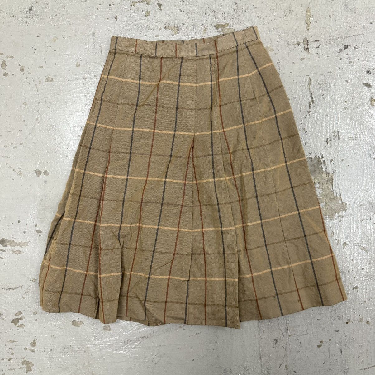 Burberry Burberrys Vintage Wool Plaid Midi Skirt Size 25" / US 0 / IT 36 - 7 Thumbnail
