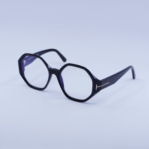 Tom Ford Tom Ford FT5967-B 001 Eyeglasses Black 53mm Geometric Frame Size ONE SIZE - 2 Thumbnail