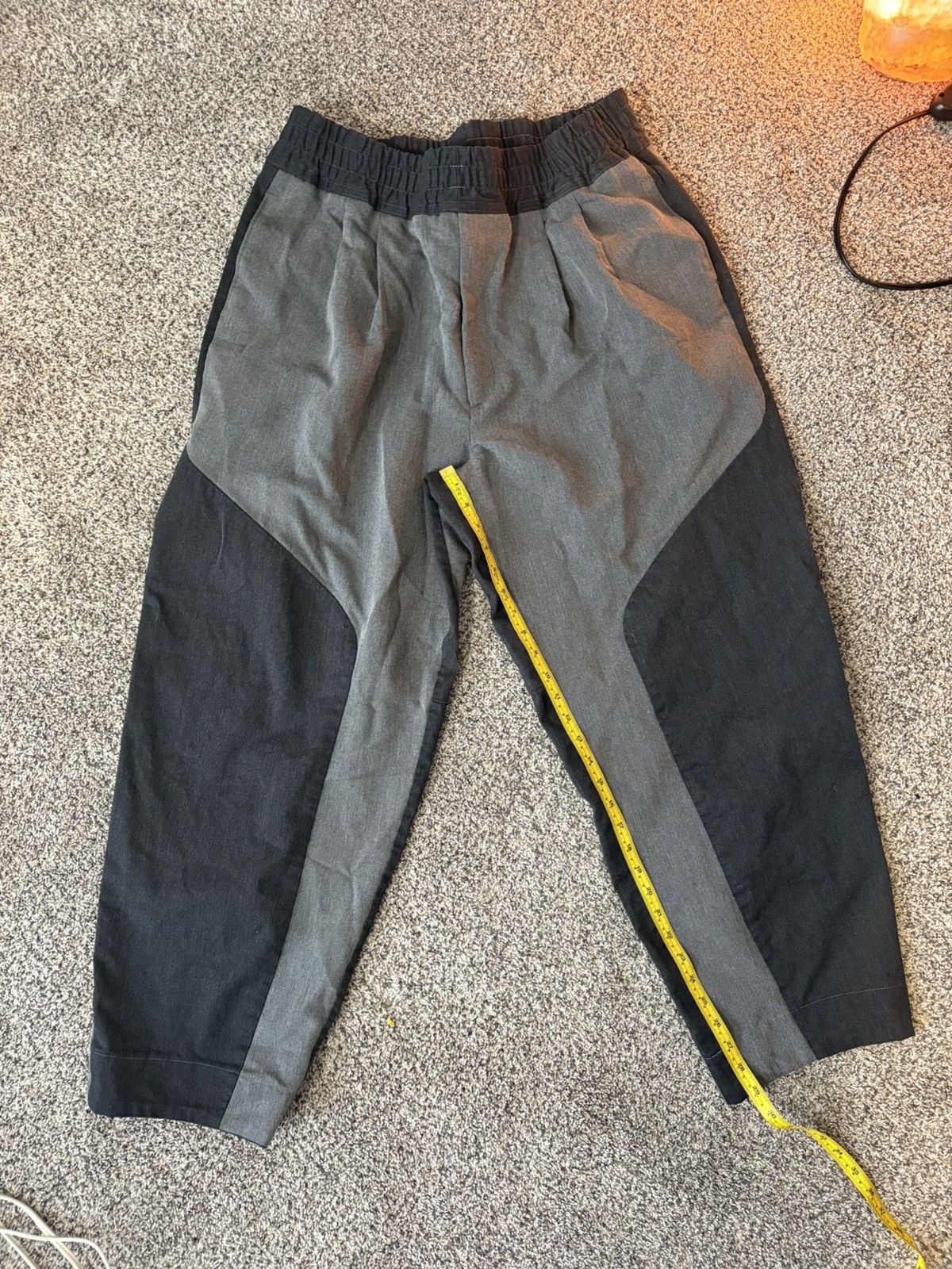 Other Reclaimed Material Grey Colorblock Trousers Size US 36 / EU 52 - 4 Thumbnail