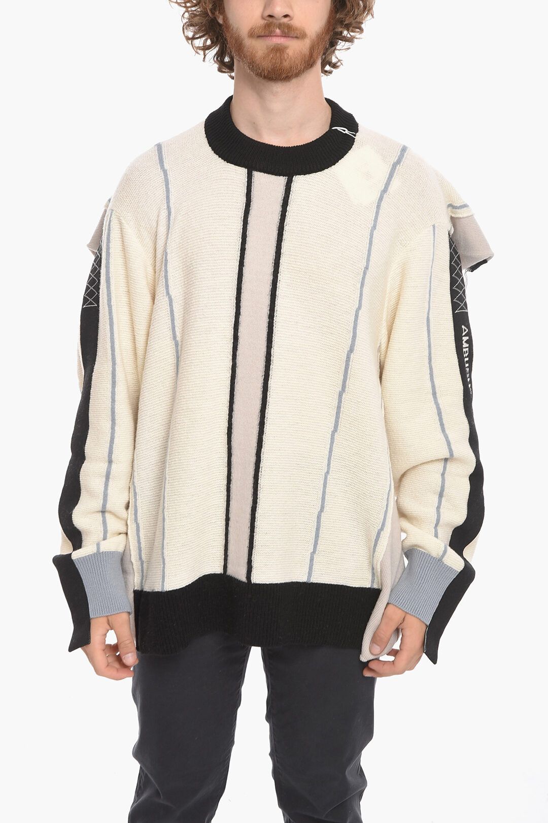 image of Ambush Design Og1Mm1223 Sweater In White, Men's (Size Small)