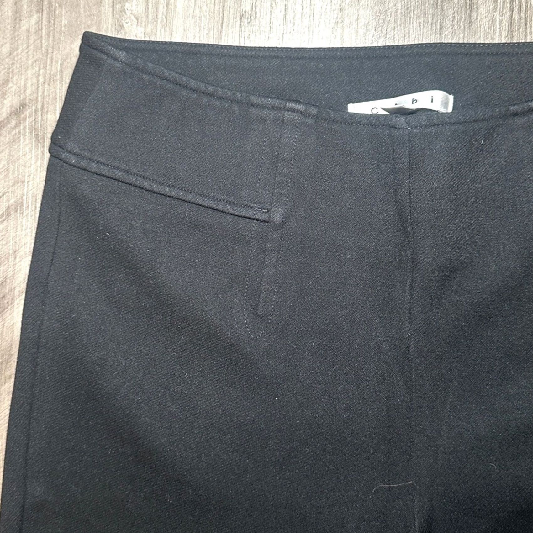 Vintage CAbi Tiffany Black Stretch Ponte Pants Womens 6 Regular Dress Pants Preowned - 32.5 Inseam Size 28" / US 6 / IT 42 - 5 Thumbnail