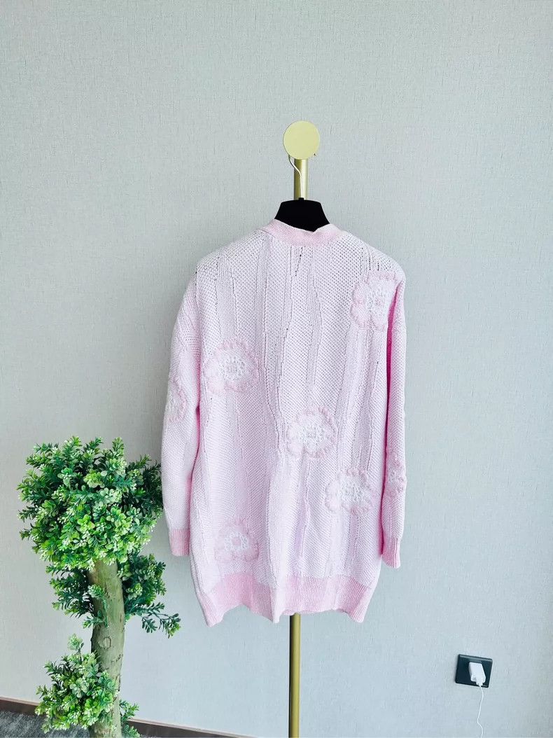 Chanel Chanel 23s pink camellia knitted cardigan coat Size XS / US 0-2 / IT 36-38 - 9 Thumbnail