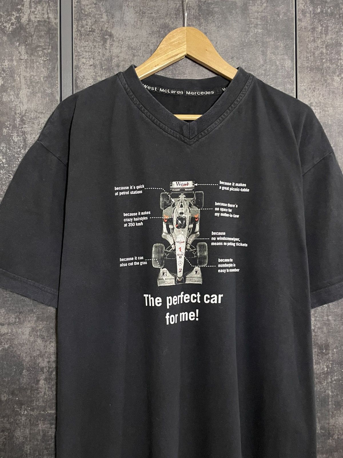 Vintage Vintage Formula 1 Mclaren Mercedes West Racing T-shirt Size US XL / EU 56 / 4 - 2 Thumbnail