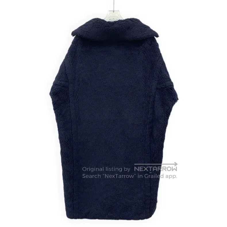 Max Mara Max Mara Dark Blue Teddy Alpaca Wool Collar Double Breaste Size S / US 4 / IT 40 - 2 Thumbnail