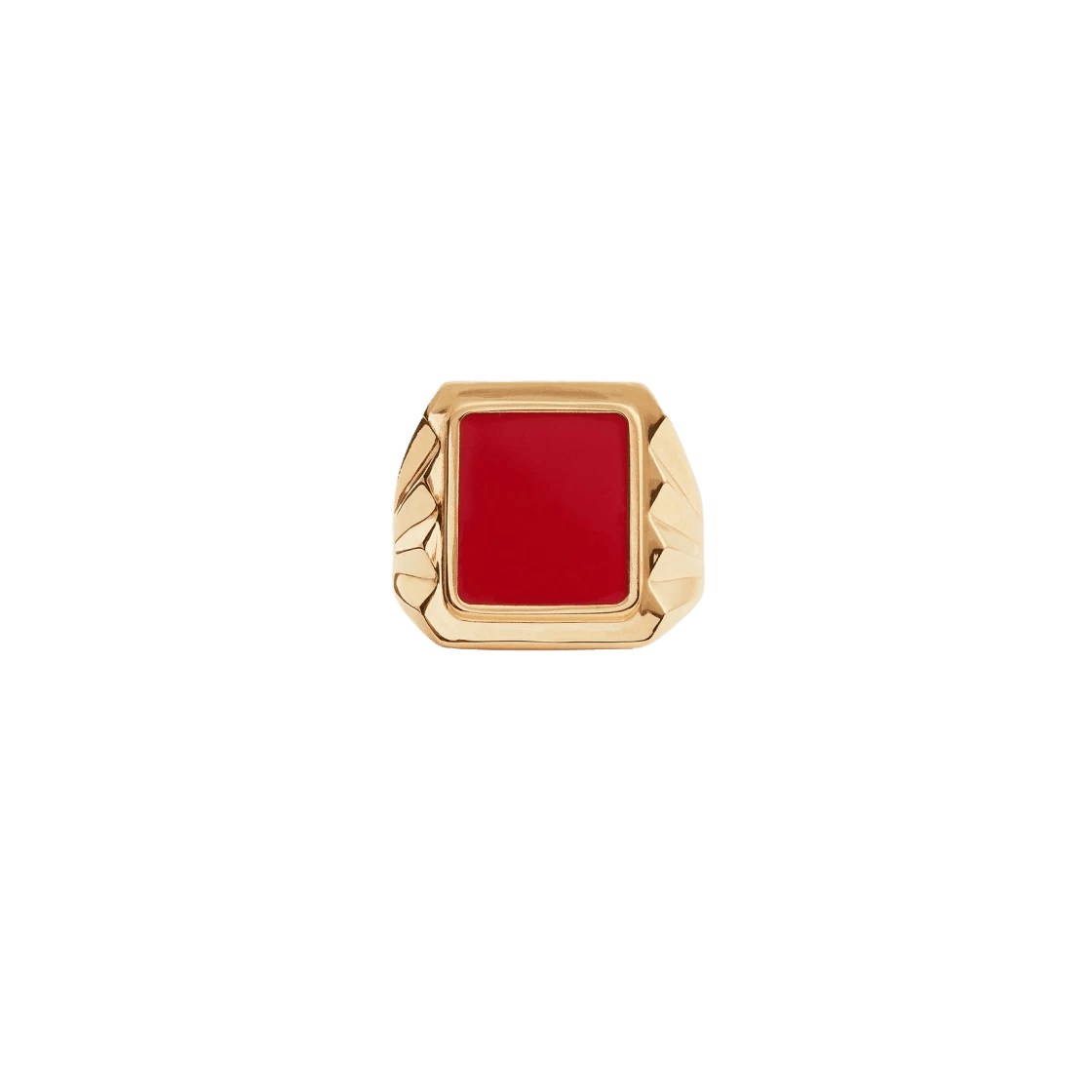 Bottega Veneta o1bcso1str0725 Size: 23 / Essentials Ring in Gold/Chili Size ONE SIZE - 1 Thumbnail