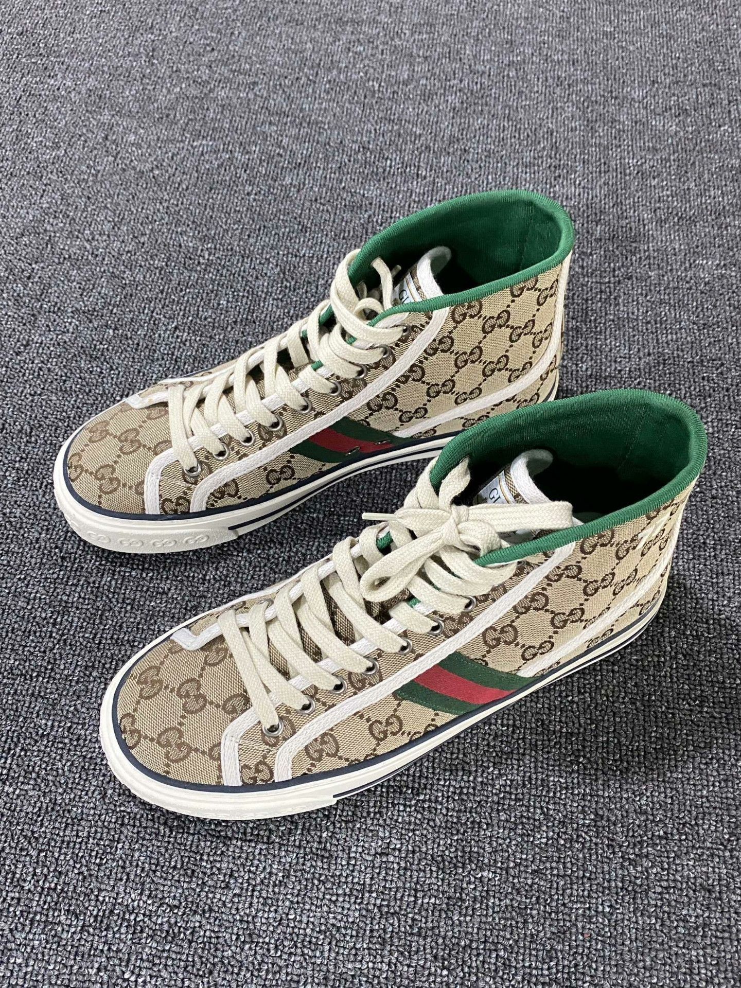 Gucci Gucci Tennis Brown Hitop Sneakers 7.5 Men Size US 7.5 / EU 40-41 - 1 Thumbnail