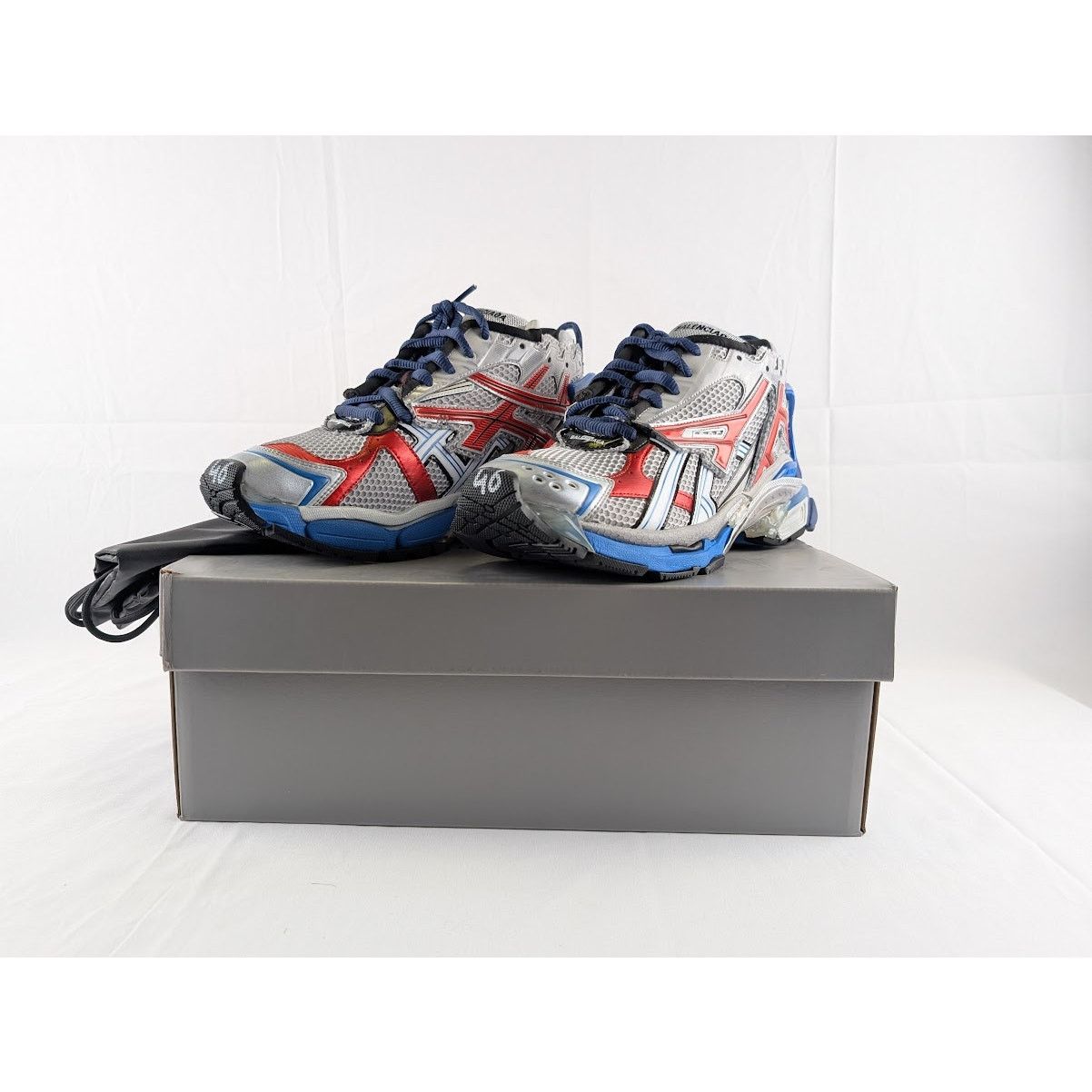 Balenciaga o1rshd1 Mesh Rubber Runner in Multicolor Size US 13 / EU 46 - 12 Thumbnail
