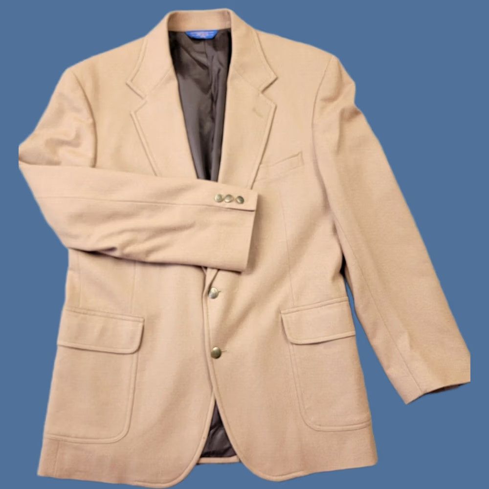 Pendleton Pendleton Blazer Mens 42 Long Brown 2 Button Vented Virgin Wool Classic Preppy Shirt Jacket Blazer Mens Size 42R - 1 Thumbnail