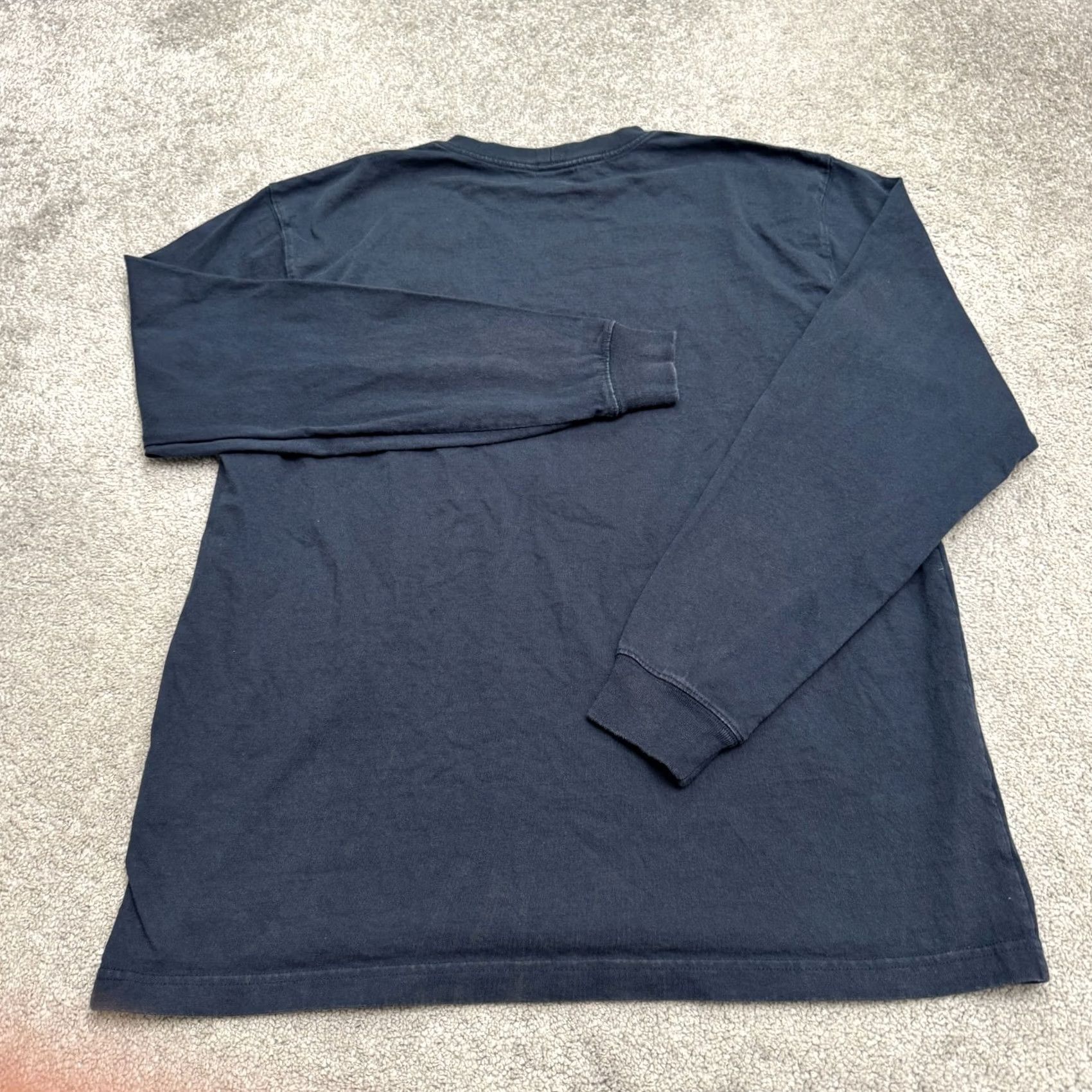 Carhartt Carhartt K126 Loose Fit T-Shirt Mens Large Navy Blue Crew Neck Pocket Tee Cotton Shirt Size US L / EU 52-54 / 3 - 2 Thumbnail