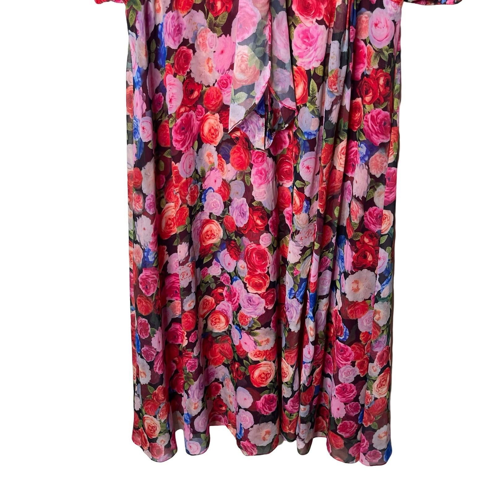 Other Ieena Duggal 55626 Floral Print Chiffon Dress Rose pink 16 Size XXL / US 16-18 / IT 52-54 - 5 Thumbnail