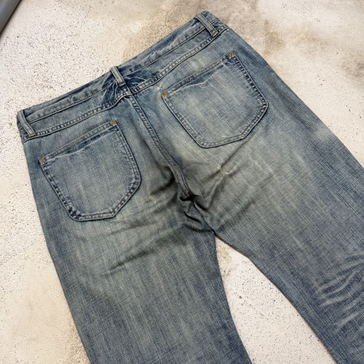 Japanese Brand R. Newbold Distressed Stitching Paint Splitter Denim Pants Size US 33 - 11 Thumbnail