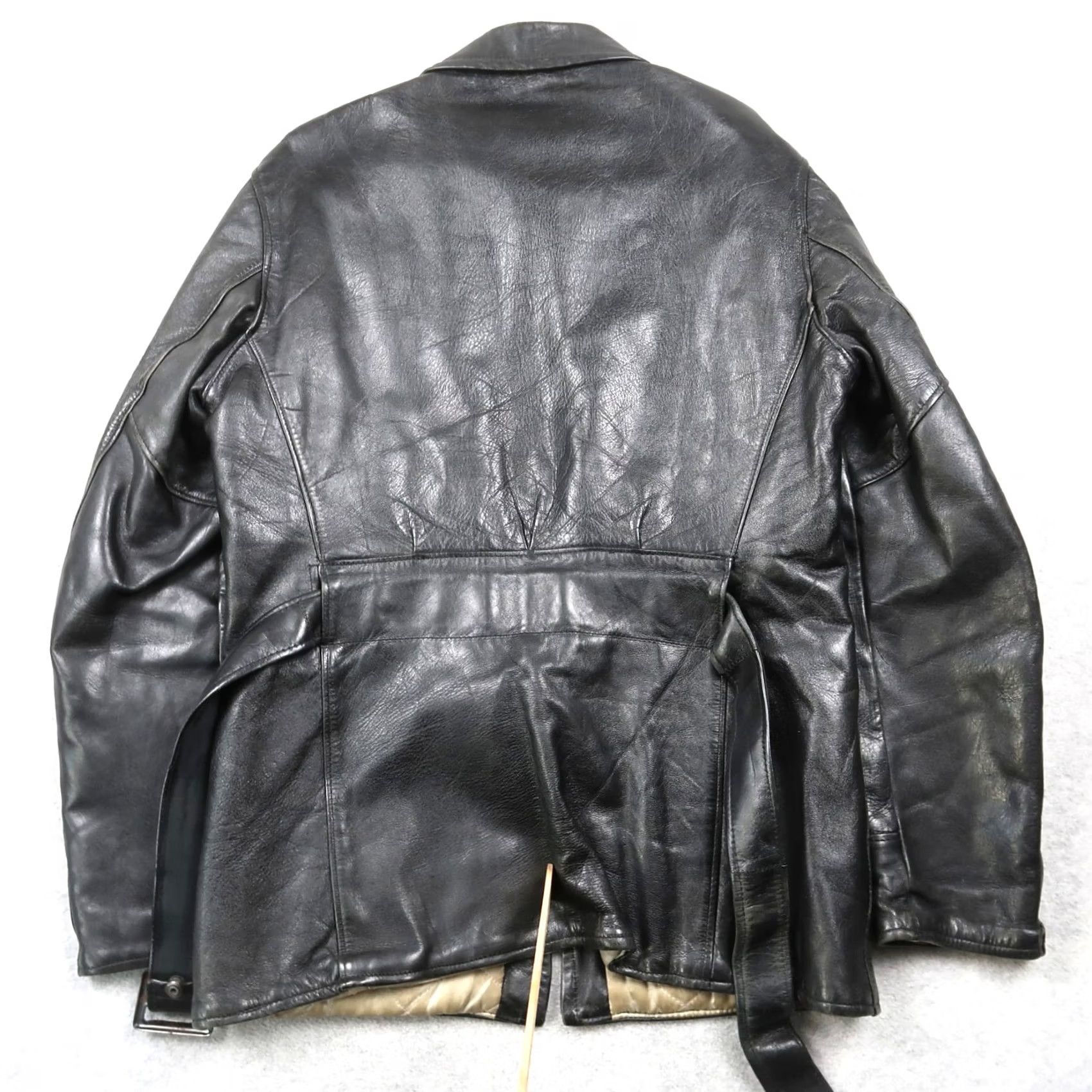 Sears Vintage FieldMaster Leather Jacket Motorcycle Size M Black / Vintage 50s Biker Look Mens Size US M / EU 48-50 / 2 - 2 Thumbnail