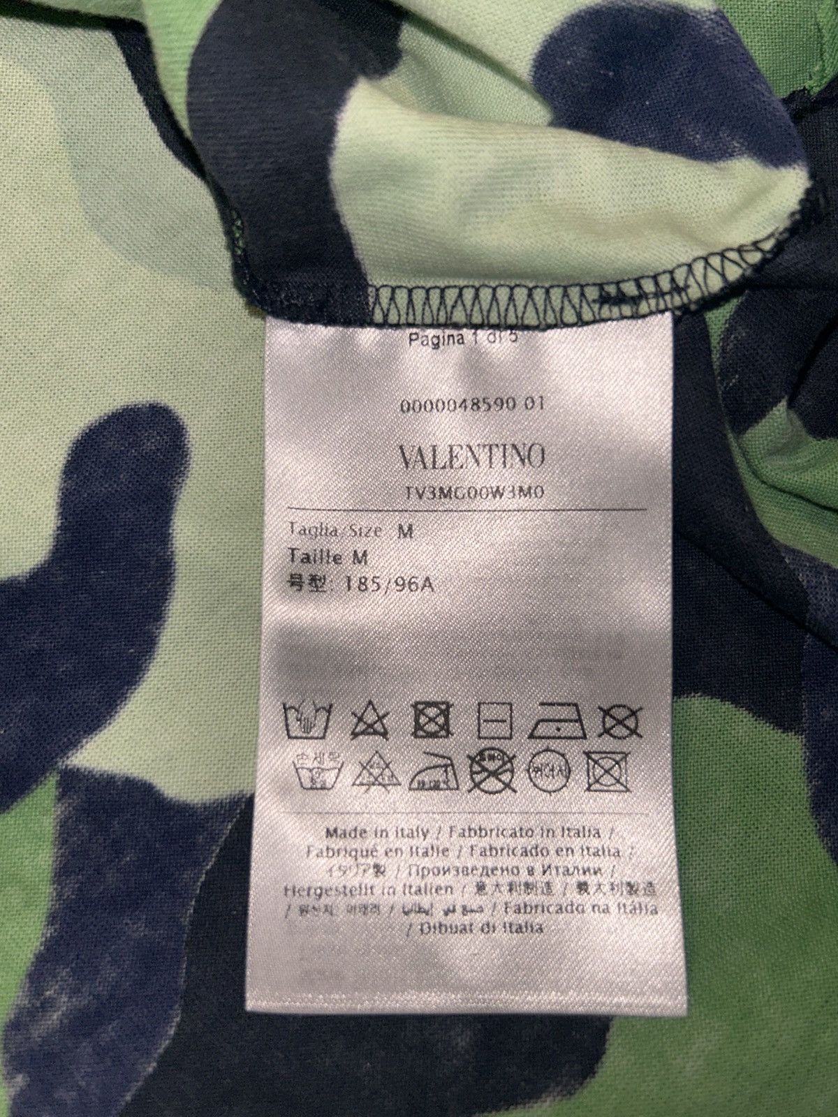 Valentino Valentino Green camo T-shirt Size US M / EU 48-50 / 2 - 5 Thumbnail