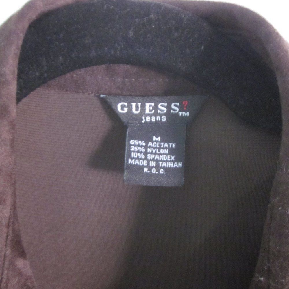 Guess Guess True Vintage Fitted Shirt Brown 3/4 Sleeve Trim Size Size M / US 6-8 / IT 42-44 - 3 Thumbnail
