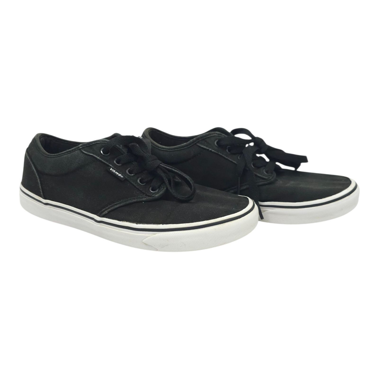 Vans Vans Off The Wall Sneaker Mens 9.5 READ Black Canvas Lace Up Size US 9.5 / EU 42-43 - 2 Thumbnail