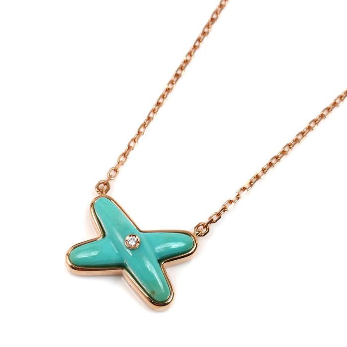 Other Chaumet Chaumet Jeux de Liens Au750 Pink Gold Diamond Turquoise Necklace Precious Metal Necklace 082932 DUTY FREE for USA Size ONE SIZE - 1 Thumbnail