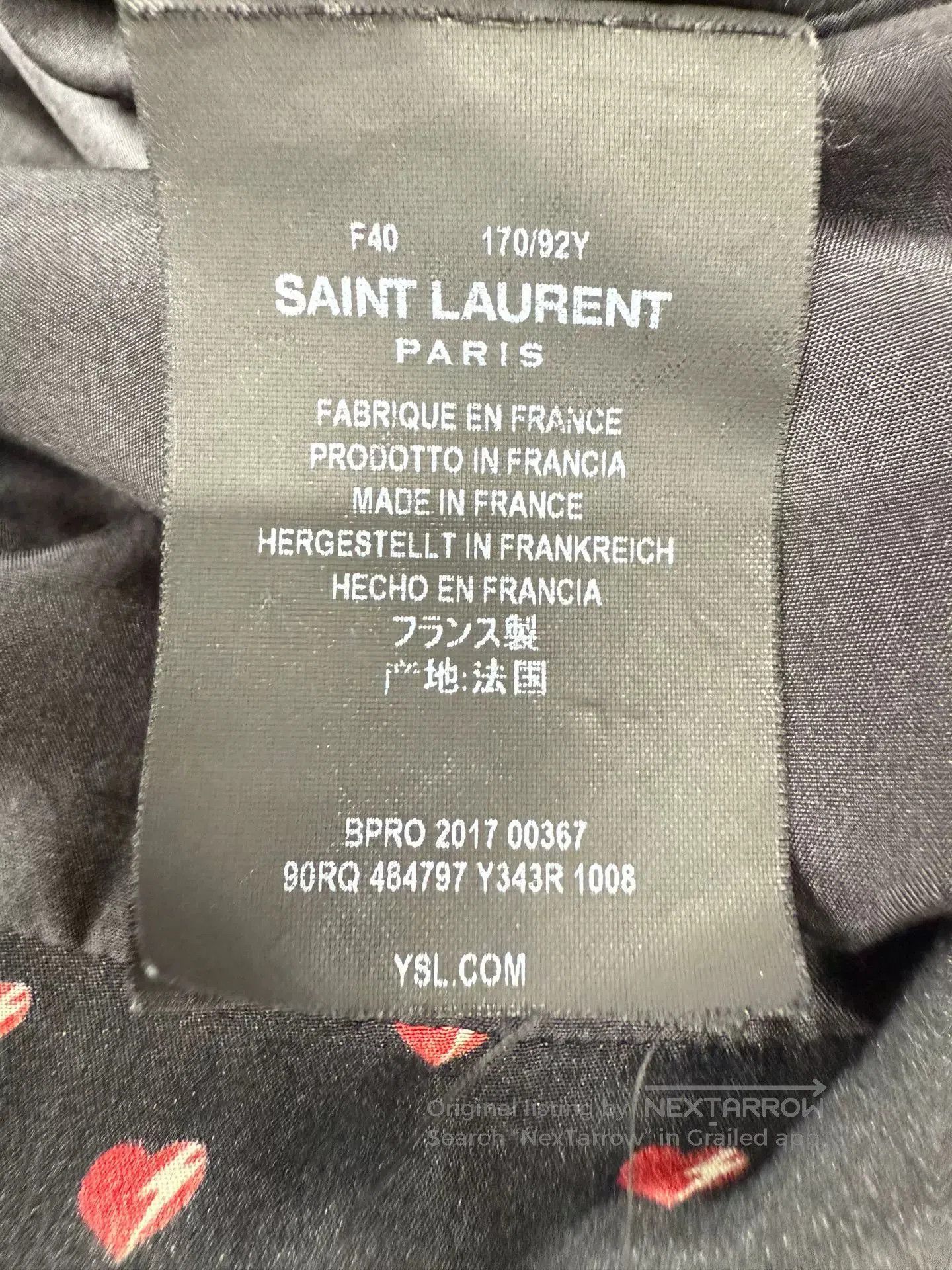 Saint Laurent Paris Saint Laurent Silk Heart Pattern Dress. Size S / US 4 / IT 40 - 4 Thumbnail