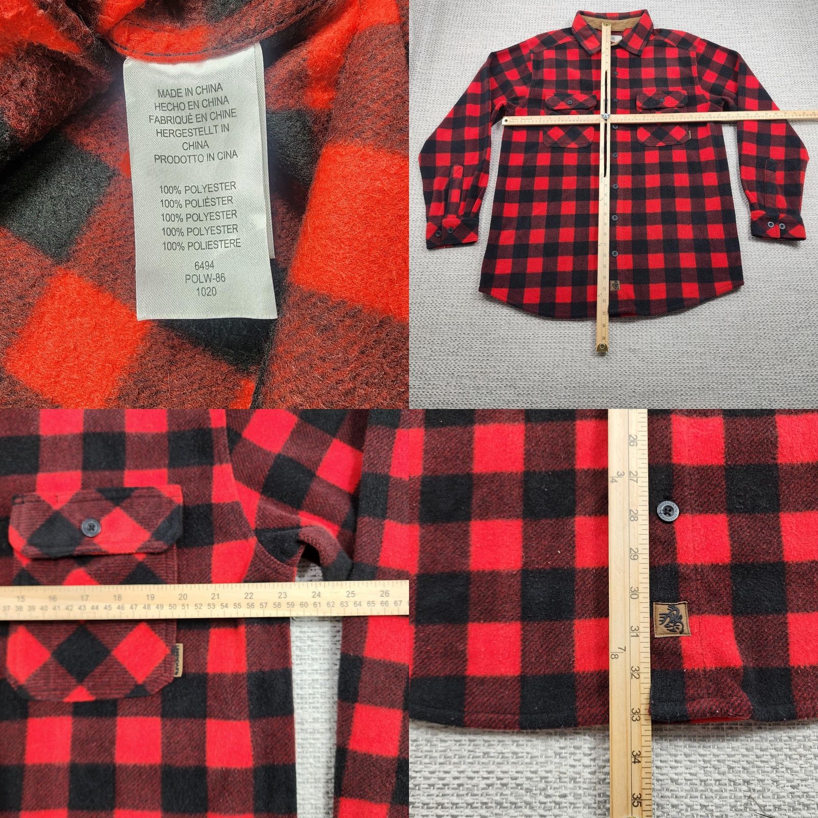 Vintage Legendary Whitetails Shirt Mens LT Red Buffalo Plaid Flannel Button-Up Long Sleeve Pockets All Seasons Heavyweight Workwear Size US L / EU 52-54 / 3 - 8 Thumbnail