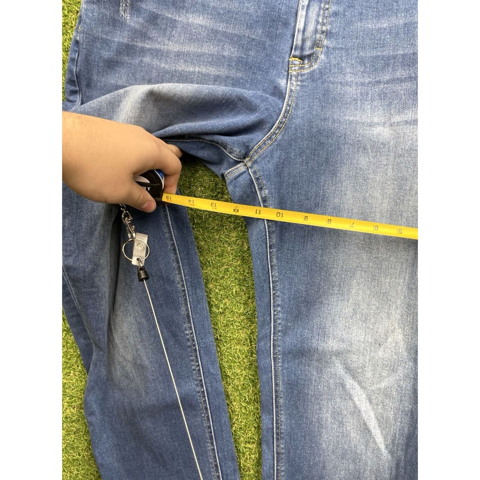 Tommy Bahama Tommy Bahama Jeans Slim Boyfriend Fit 33x29 Denim Blue Regular Women’s Stretch Medium Wash 5-Pocket Rise Mid Vintage No Mens Womens Boys Girls Size 24" / US 00 / IT 34 - 6 Thumbnail