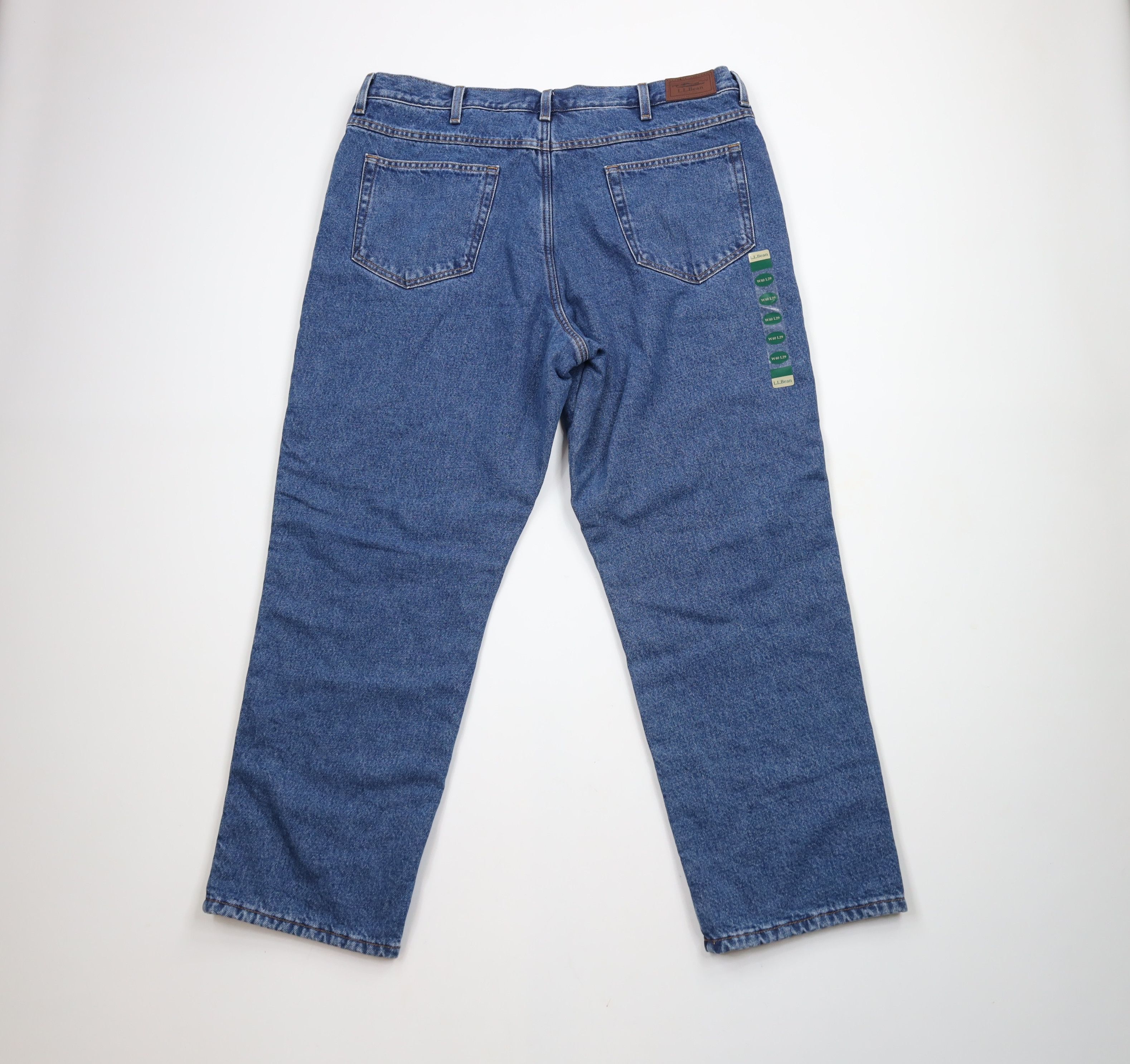 L.L. Bean × Vintage Deadstock Vintage LL Bean Fleece Lined Denim Jeans Blue Size US 40 / EU 56 - 8 Thumbnail