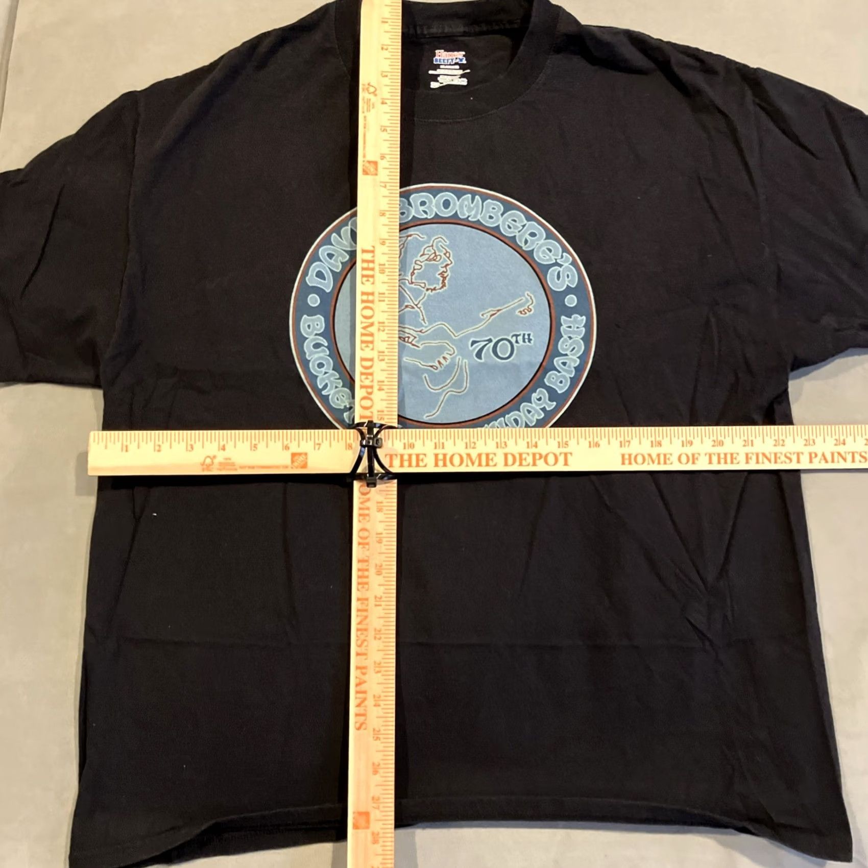 Hanes VINTAGE DAVID BROMBERG T Shirt XL Black 70th Birthday Mens Size US XL / EU 56 / 4 - 4 Thumbnail