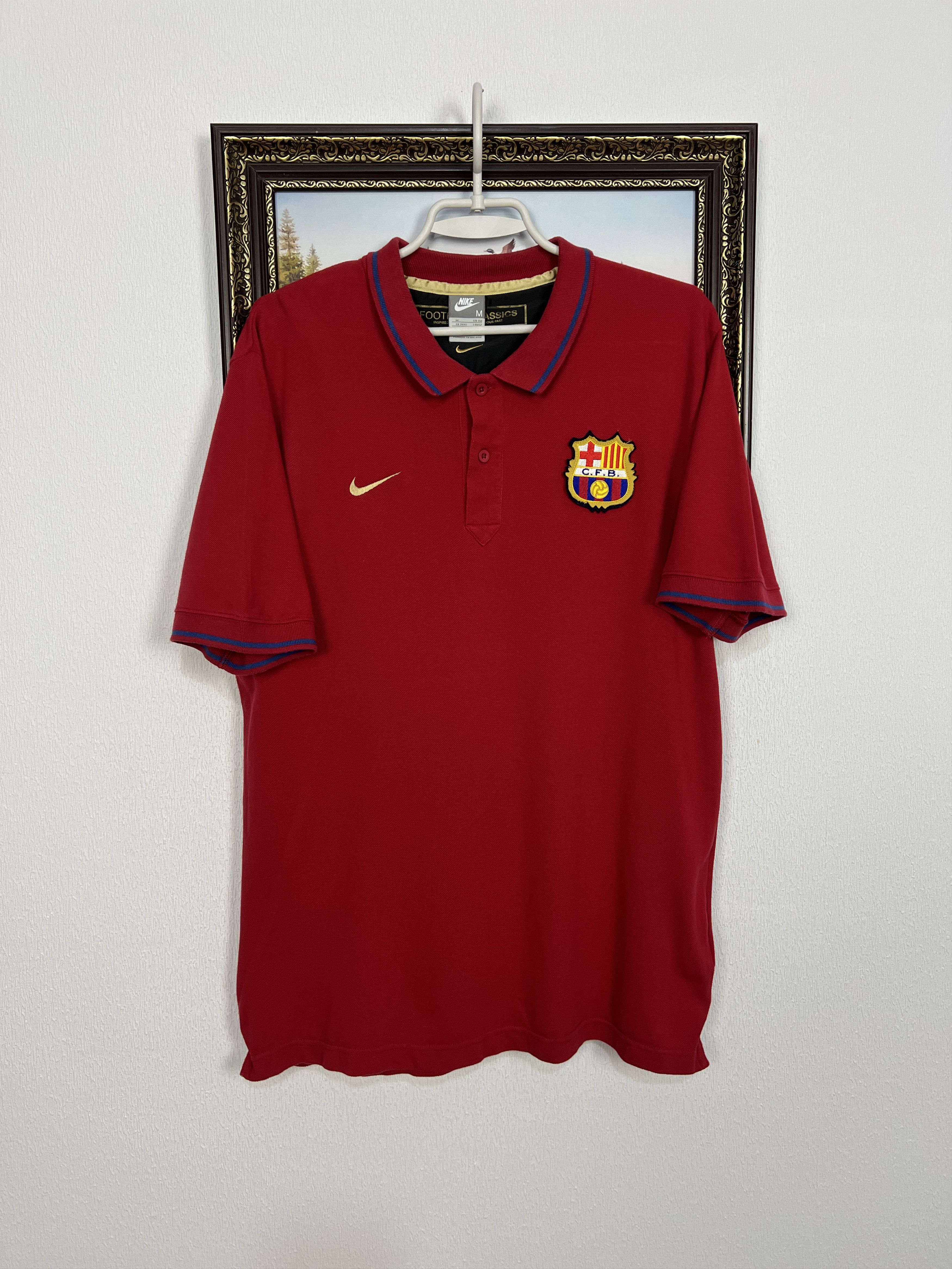 Nike Nike 2007 Barcelona Football Nike Polo Shirt Soccer Jersey Size US M / EU 48-50 / 2 - 1 Thumbnail