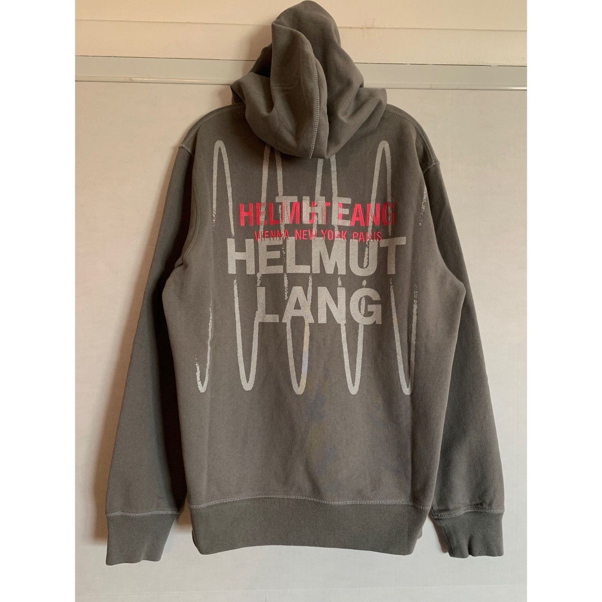 HELMUT LANG PEBBLE PELVIS LOGO HOODIE