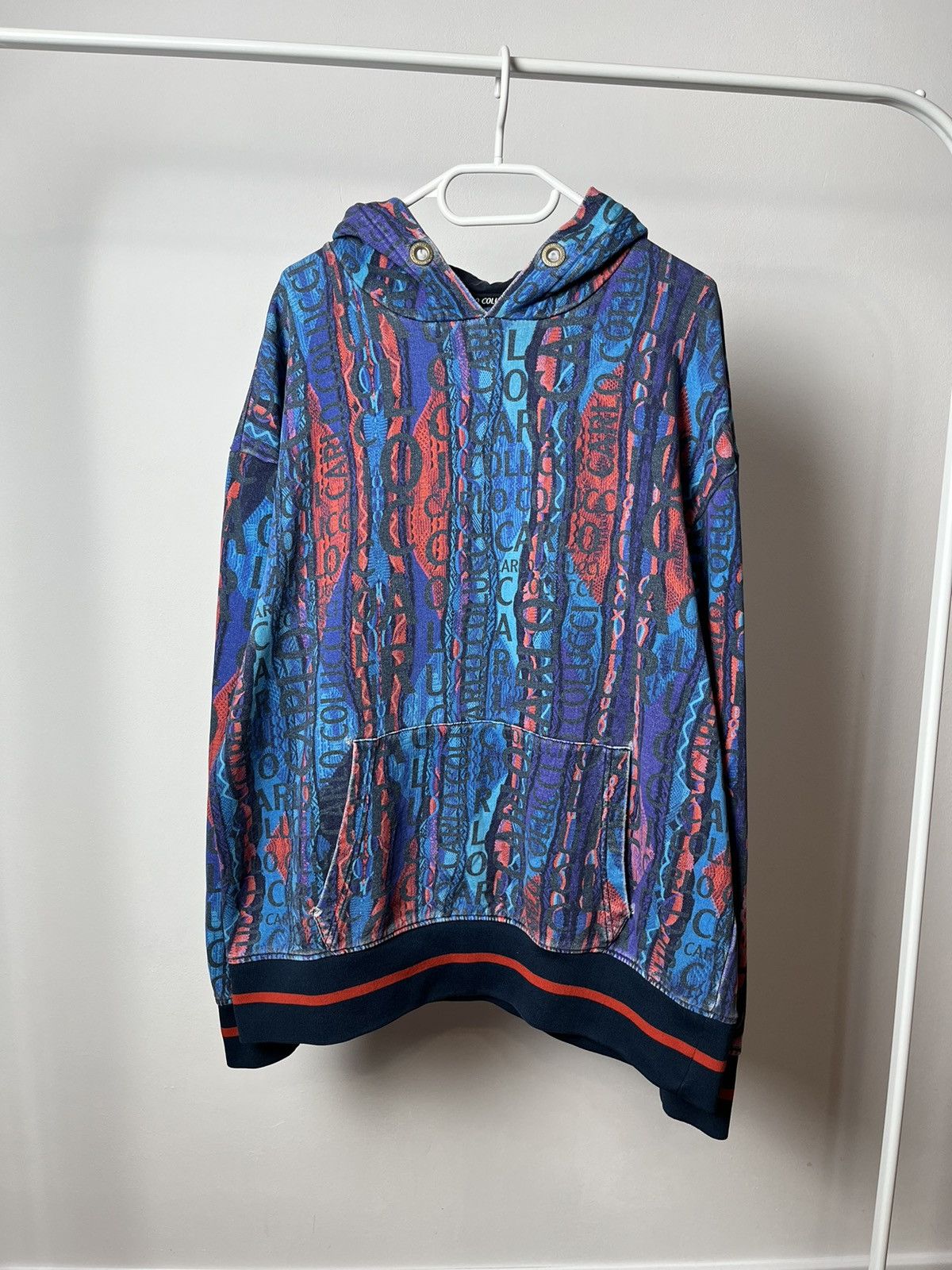 Carlo Colucci × Vintage Vintage Carlo Colucci Oversized Monogram Hoodie Size US XXL / EU 58 / 5 - 1 Thumbnail