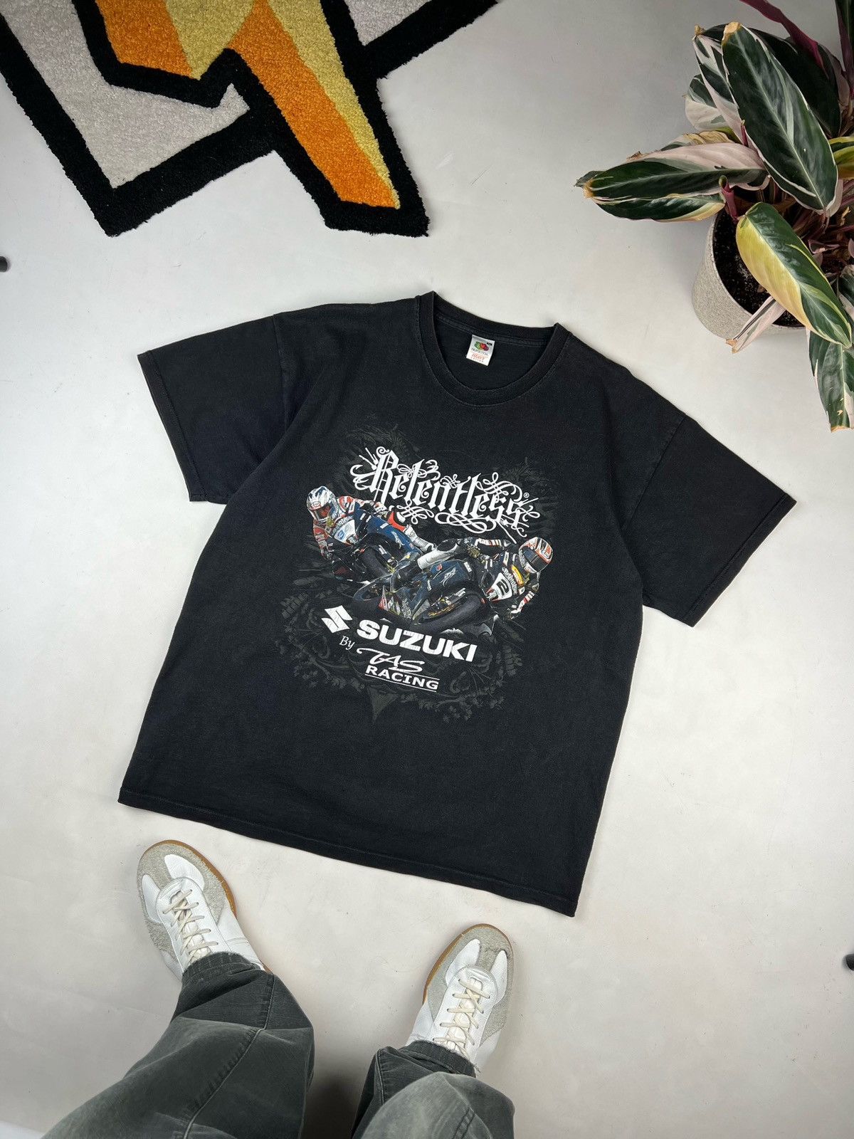 Japanese Brand Suzuki Moto Racing vintage t shirt gothic tribal Size US XL / EU 56 / 4 - 1 Thumbnail