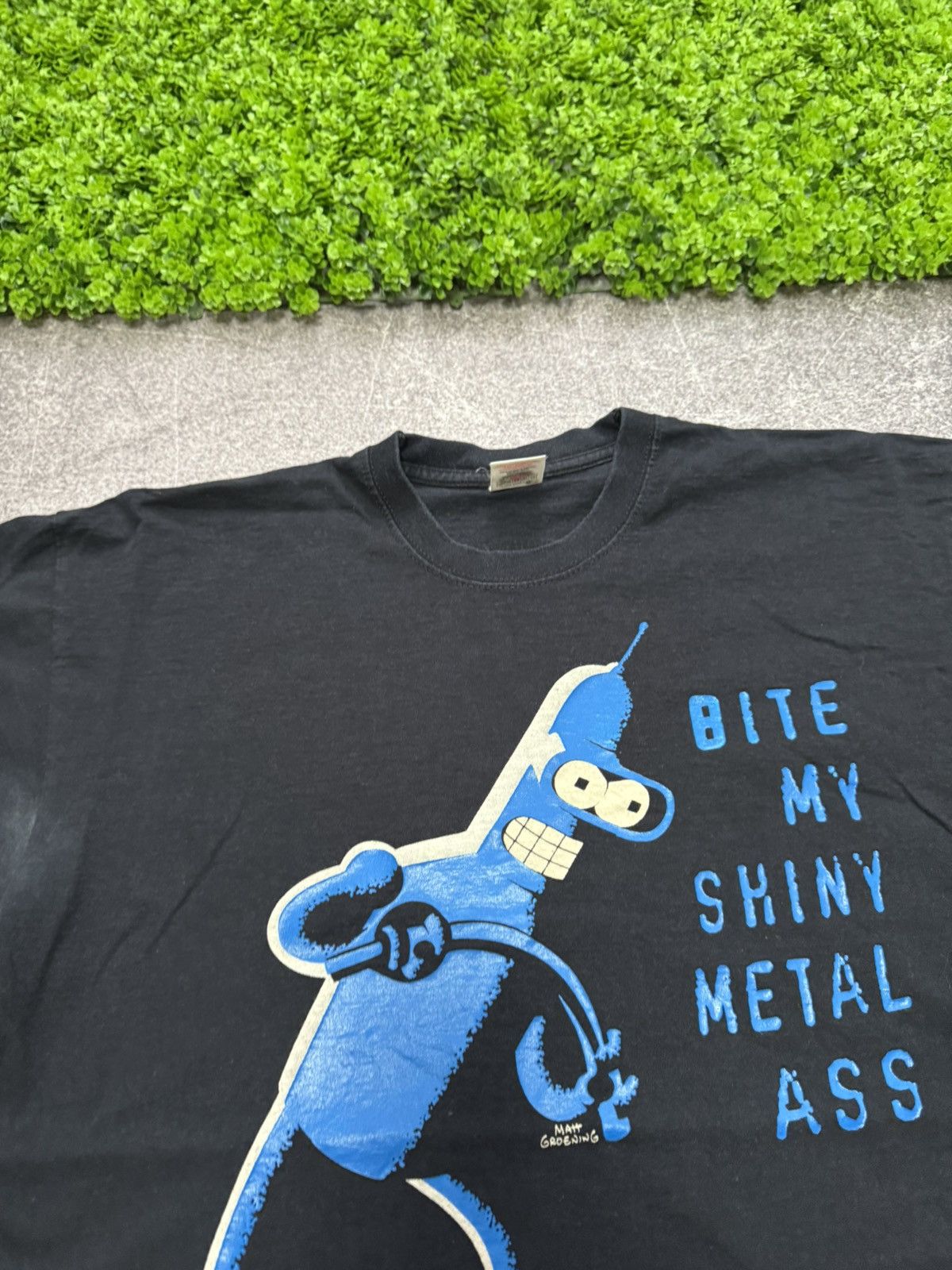 Cartoon Network Vintage 2008 Futurama "Bite My Shiny Metal Ass" Bender Tee Size US M / EU 48-50 / 2 - 14 Thumbnail