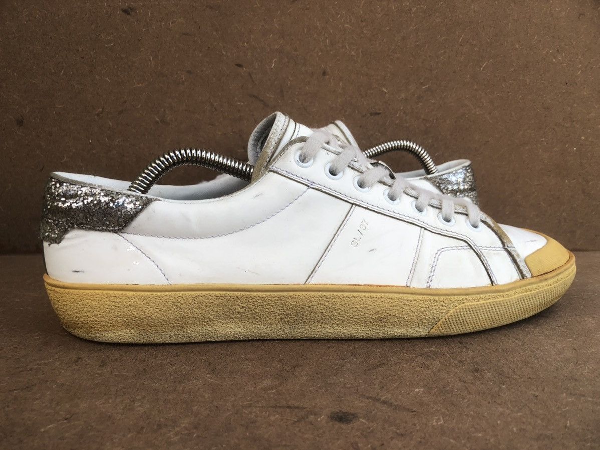 Saint Laurent Paris Saint Laurent White Leather Sneakers Size 42 Size US 8 / EU 41 - 5 Thumbnail