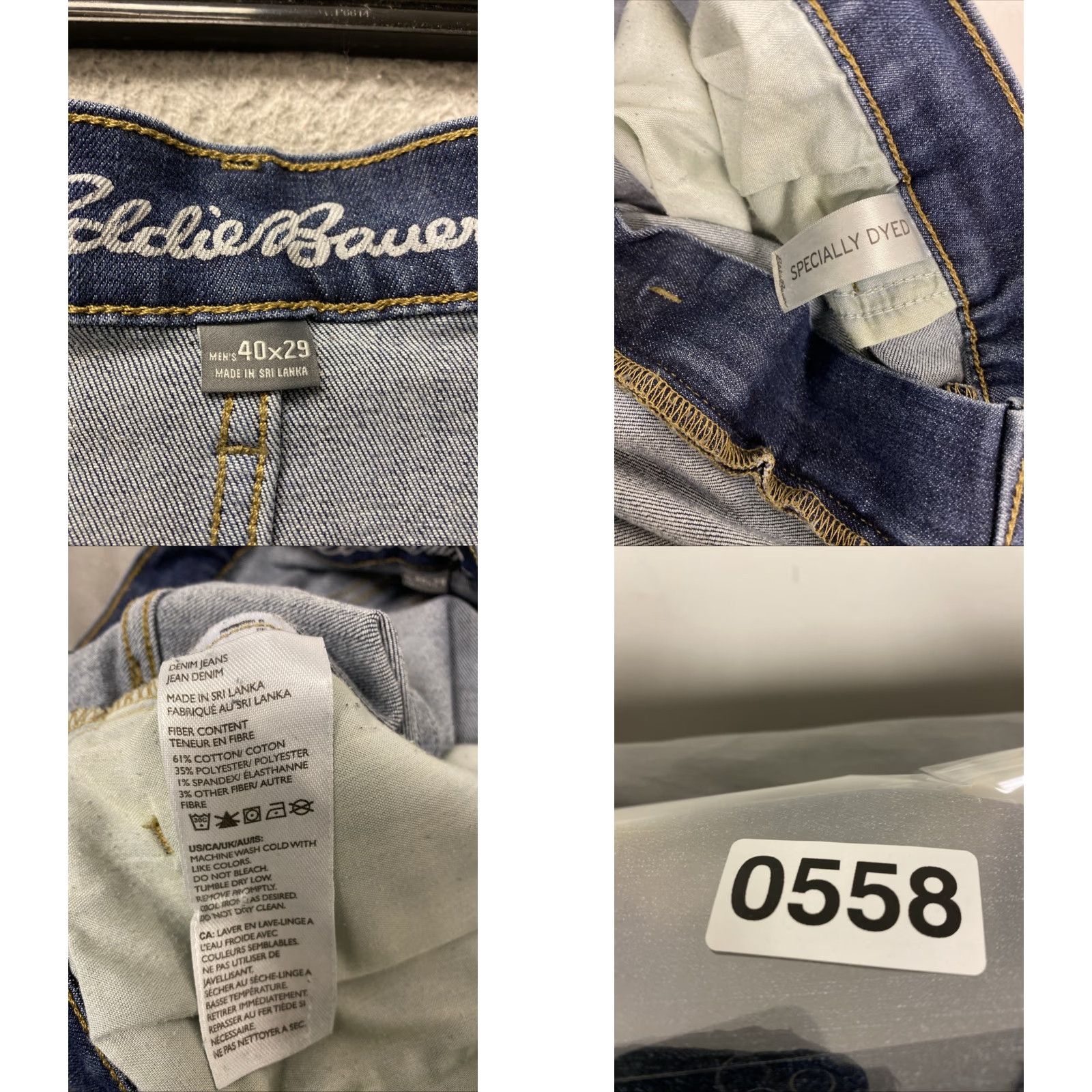 Eddie Bauer Eddie Bauer Jeans Men Slim Straight 40x29 Blue Denim 5-Pocket Logo Zip Closure Regular Waist Slim Fit Men’s Jeans Size US 40 / EU 56 - 9 Thumbnail