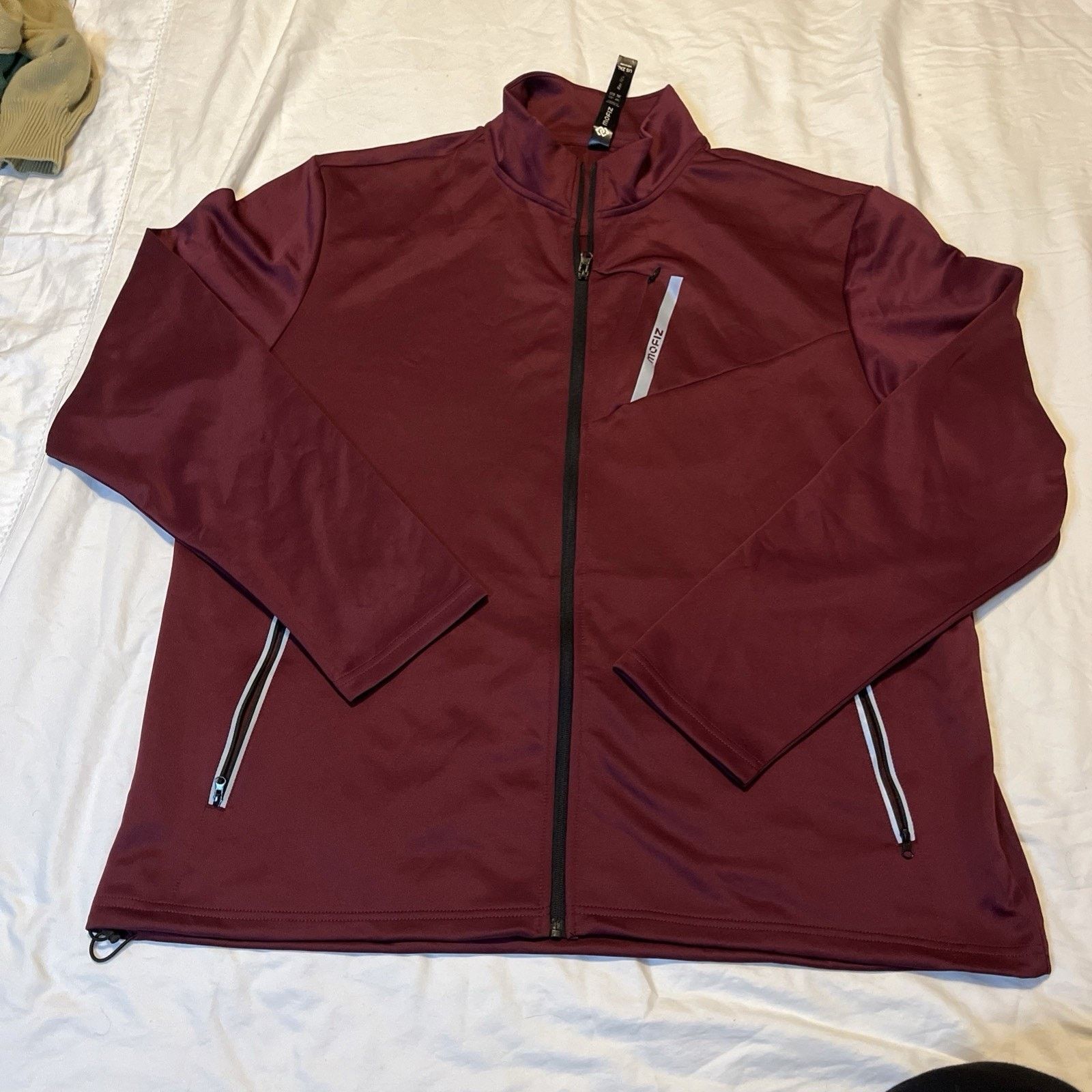 & Other Stories Mofiz Mens Jacket Lightweight Full Zip Burgundy Size 2XL Size US XXL / EU 58 / 5 - 1 Thumbnail