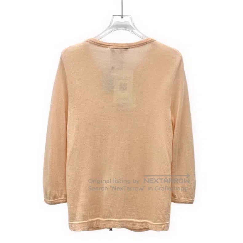 Louis Vuitton Louis Vuitton Orange cashmere round-neck zip-up long-sleev Size S / US 4 / IT 40 - 2 Thumbnail
