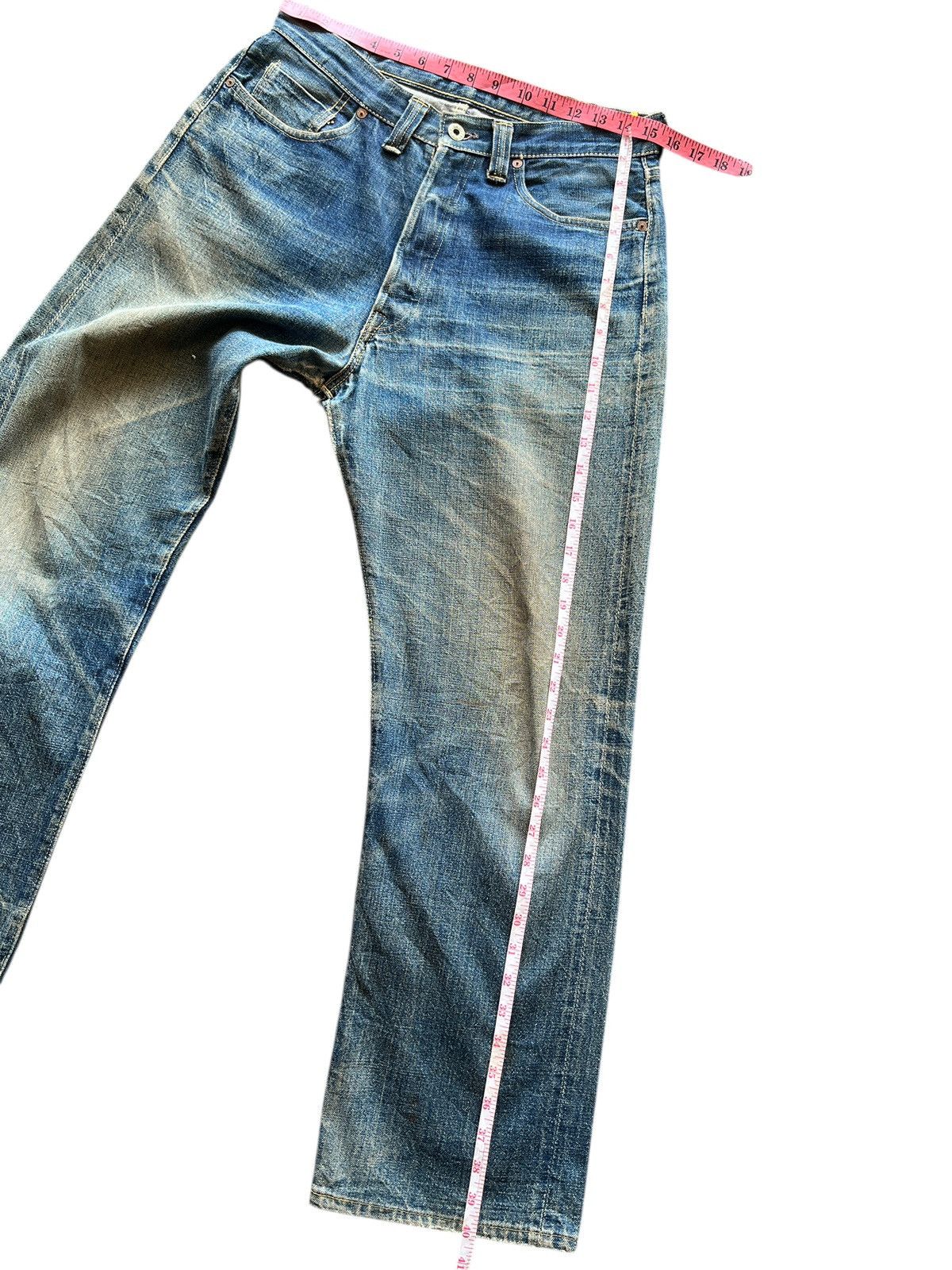 Denime Vintage Denime Authentic Leather Patch Slevedge DenimJeans Size US 30 / EU 46 - 5 Thumbnail