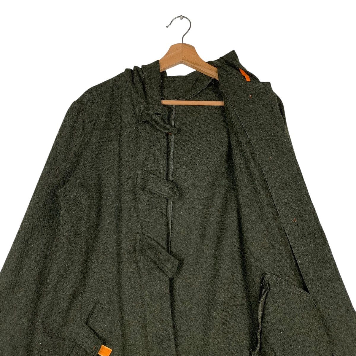 Other INVITATION Olive Green Wool Hooded Overcoat #1377-C62 Size US XS / EU 42 / 0 - 11 Thumbnail