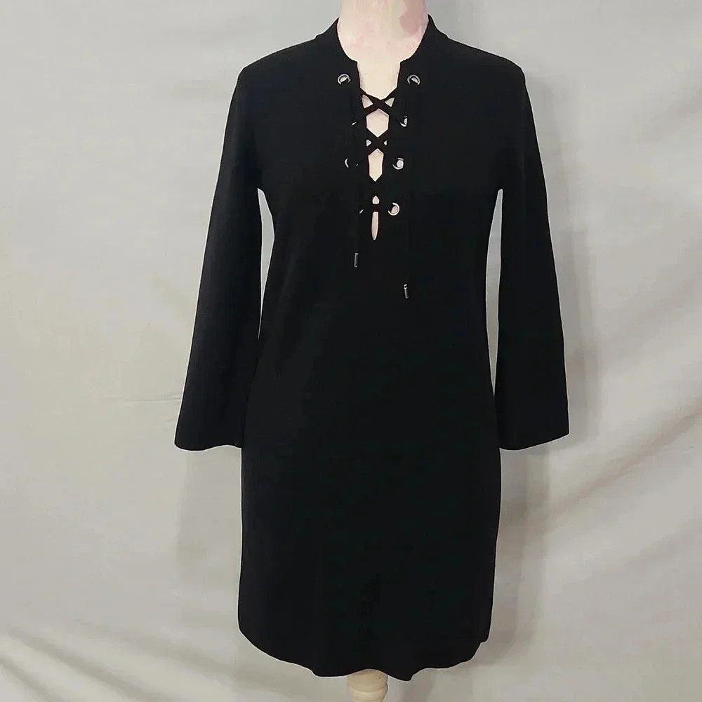 Theory Theory Wool Blend Lace Up Sweater Dress Size XS / US 0-2 / IT 36-38 - 1 Thumbnail