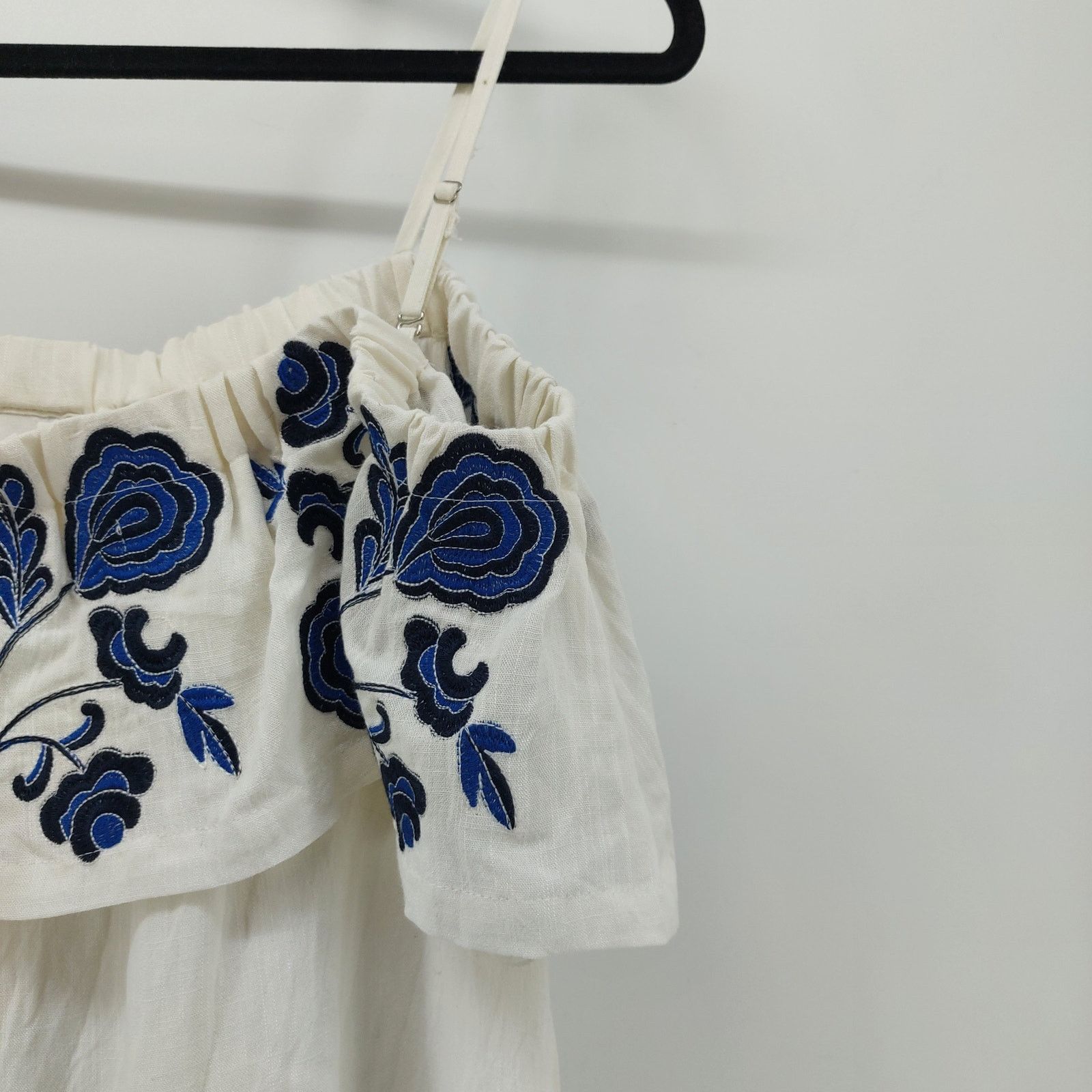 Other The Impeccable Pig White Embroidered Sz M Shoulder Capesina Size M / US 6-8 / IT 42-44 - 10 Thumbnail
