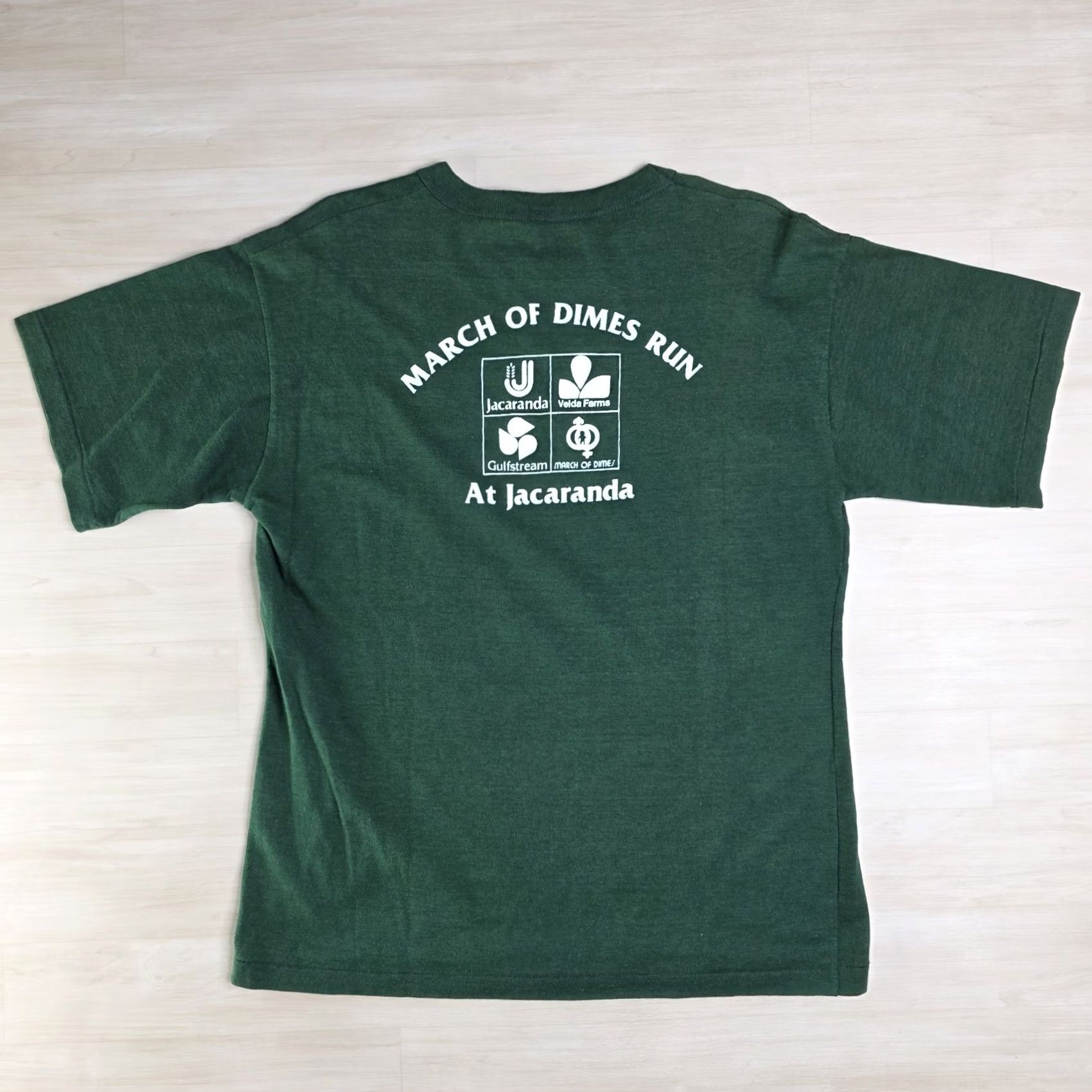 Fruit Of The Loom Vintage 80s Tanqueray Gin Single Stitch Shirt March of Dimes Stich Medium Size US M / EU 48-50 / 2 - 2 Thumbnail