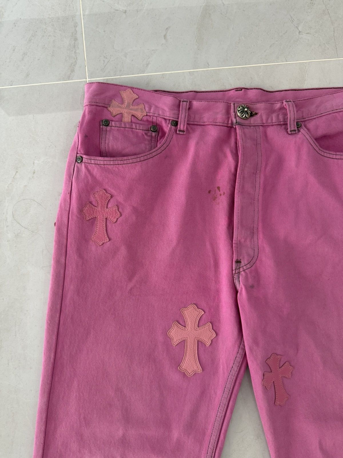 Chrome Hearts Chrome Hearts Pink Sex Record Levis 501 Baggy Sz.34 Size US 34 / EU 50 - 6 Thumbnail