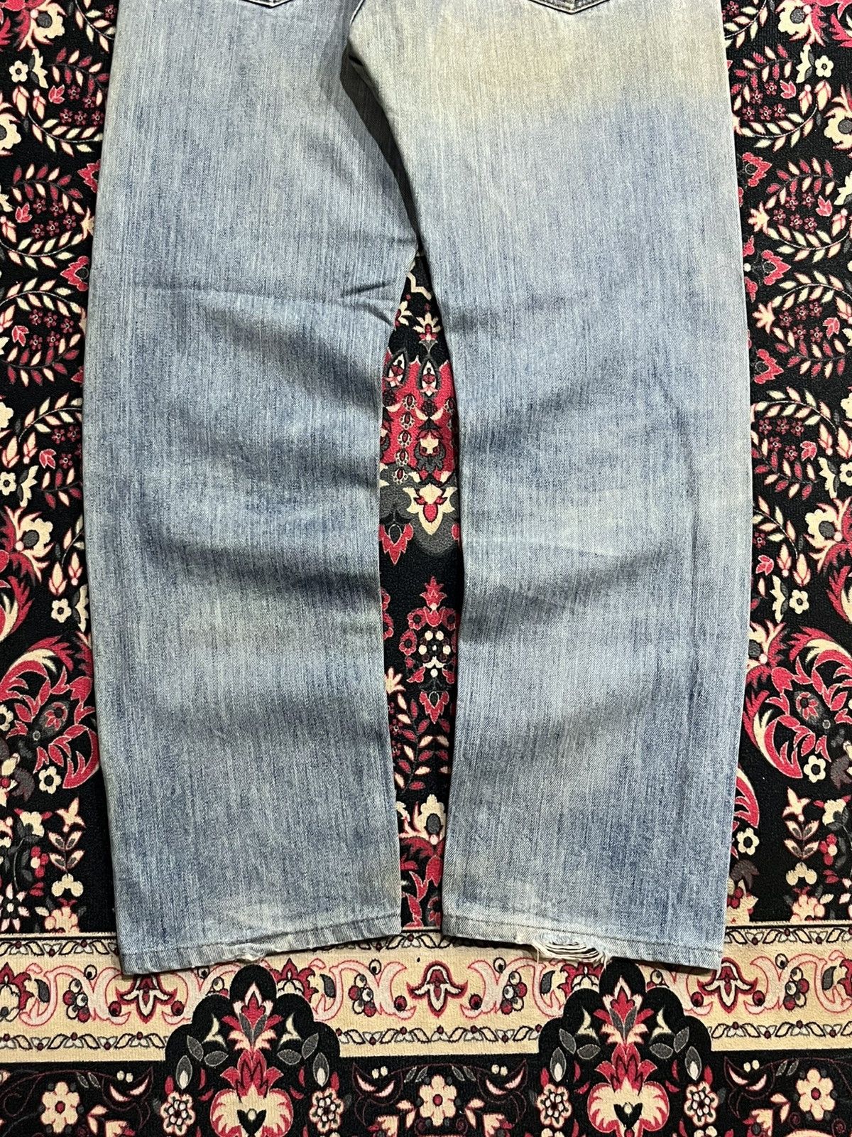 Levi's Levi’s 505 Big E Non Selvedge Made in Usa Distress Blue Jean Size US 32 / EU 48 - 11 Thumbnail