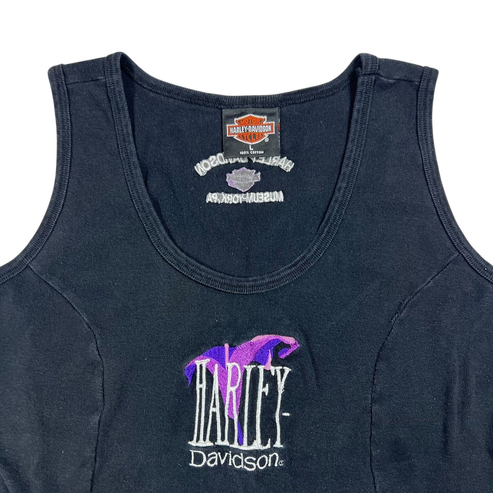 Harley Davidson × Vintage Vintage Y2K Harley Davidson Femme biker baby style tank top Size L / US 10 / IT 46 - 2 Thumbnail