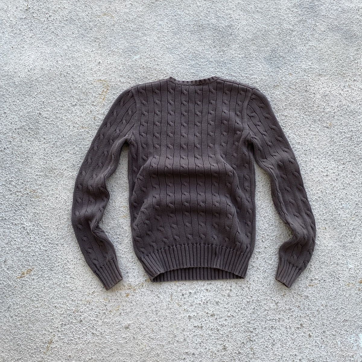 Polo Ralph Lauren Vintage 90s Y2K Ralph Lauren Cable Knit sweater USA Brown Size S / US 4 / IT 40 - 4 Thumbnail