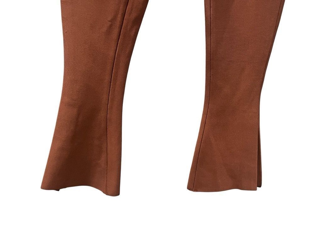 House of CB House of CB Tan High Rise Pintuck Flare Dress Pants Medium Size 26" / US 2 / IT 38 - 4 Thumbnail