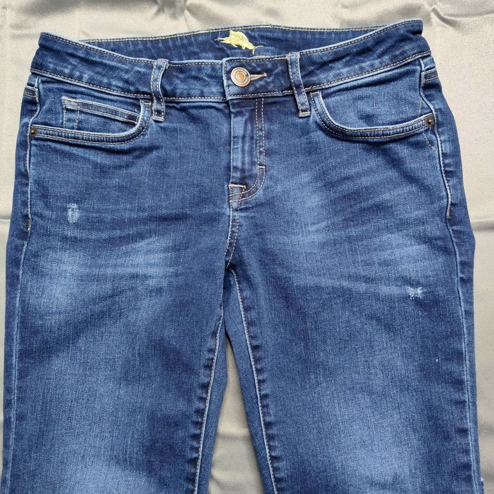 Tommy Bahama Tommy Bahama Women's Crop DK Coastal Wash Denim Jeans Skinny Cropped 27x24 Blue Cotton Blend 24 Inseam Womens Jeans Size 27" / US 4 / IT 40 - 3 Thumbnail